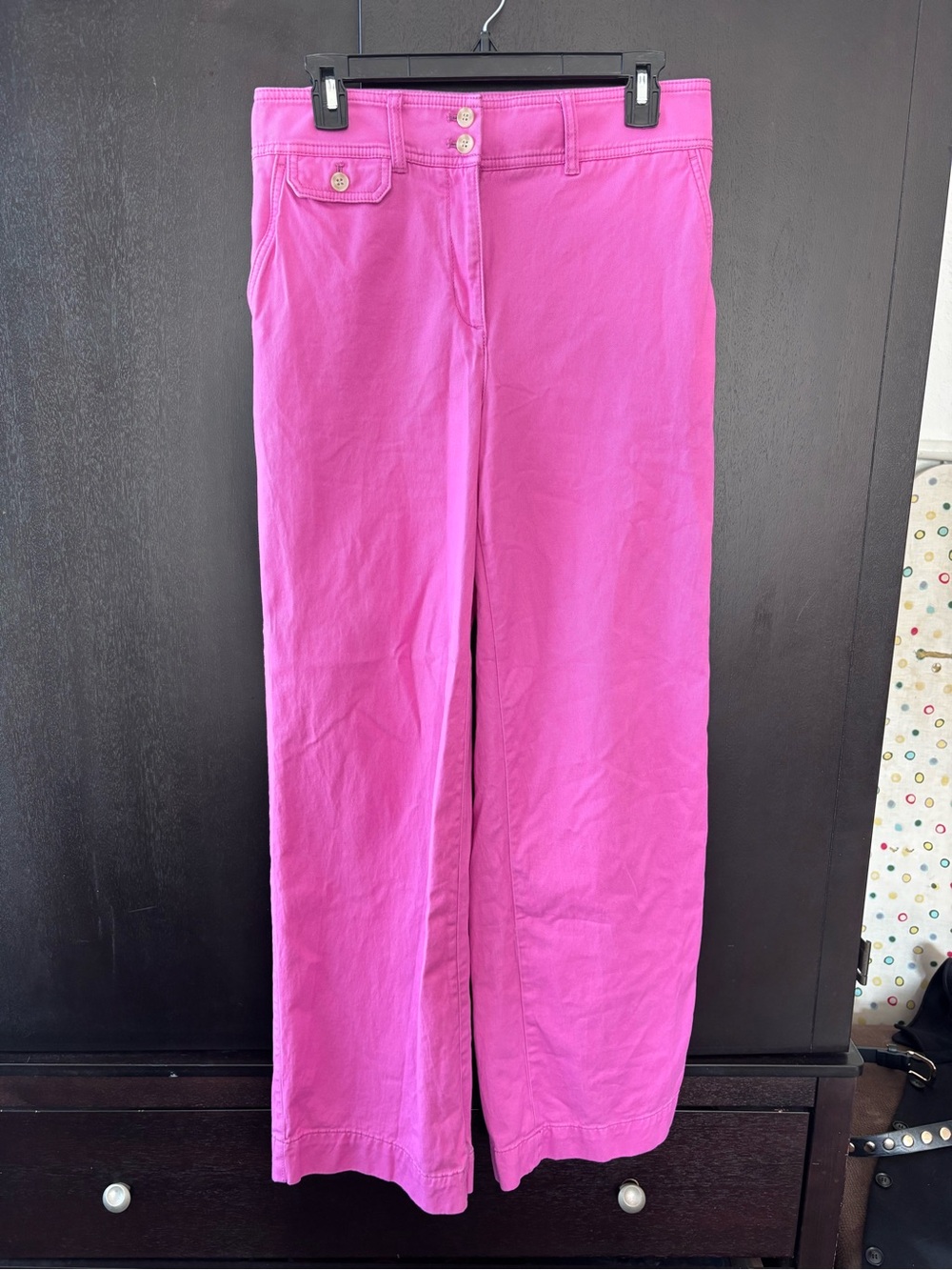 Talbots Wide Leg Pants in Bright Pink